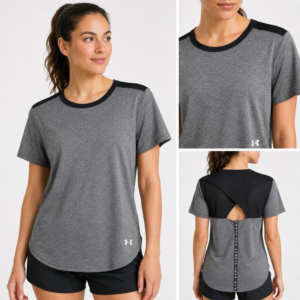 Under Armour HeatGear Womens Sz Med Loose Fit Short Sleeve Athletic Shirt NWT